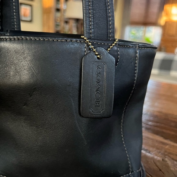 🌸Vintage COACH Mini Bleeker Small Bucket Tote -Black lightly used RARE FIND - Picture 6 of 8